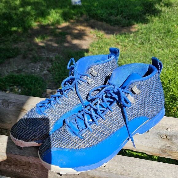 Men’s Size 10  Jordan 12 Retro Metal Baseball Cleats Game Royal Blue 854567-400 main image 10
